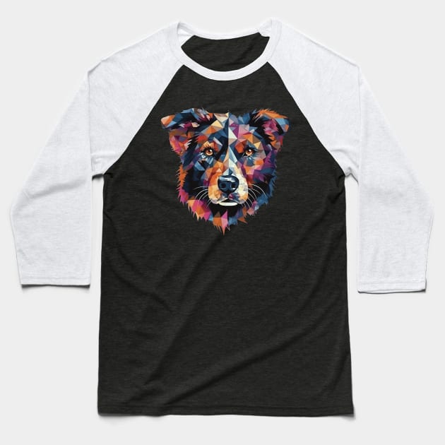 Abstract dog Baseball T-Shirt by GreenMary Design